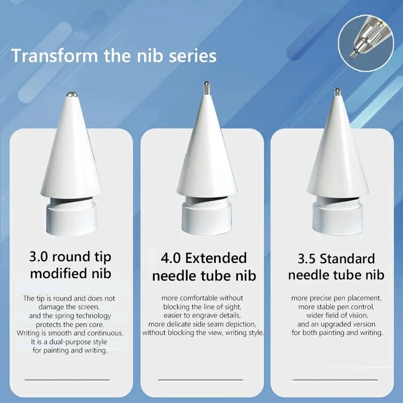 Pencil 1st 2nd New Tip for Apple Pencil 1 2th Generation IPencil Replacement Tip 2B 3.0 3.5 4.0 Spare Nib Stylus Pen Accessories