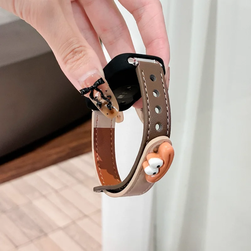 Leather Strap For Huawei band 11 Pro/10/9/8 Watchband for Honor band 11/10/9 Replacement Correa Bracelet Women Wristband