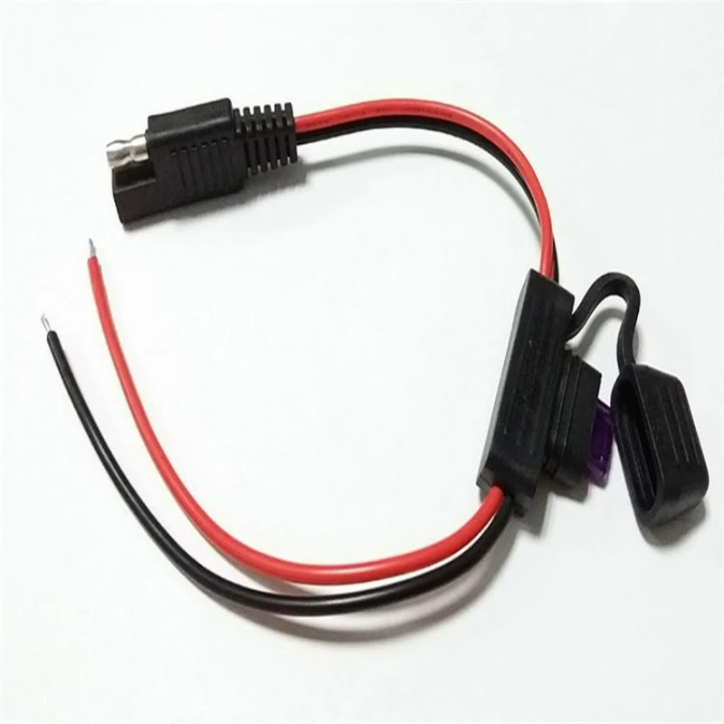 

Heavy Duty SAE Extension Cable with SAE with Fuse Waterproof Cover Cap 18AWG 10A 50CM