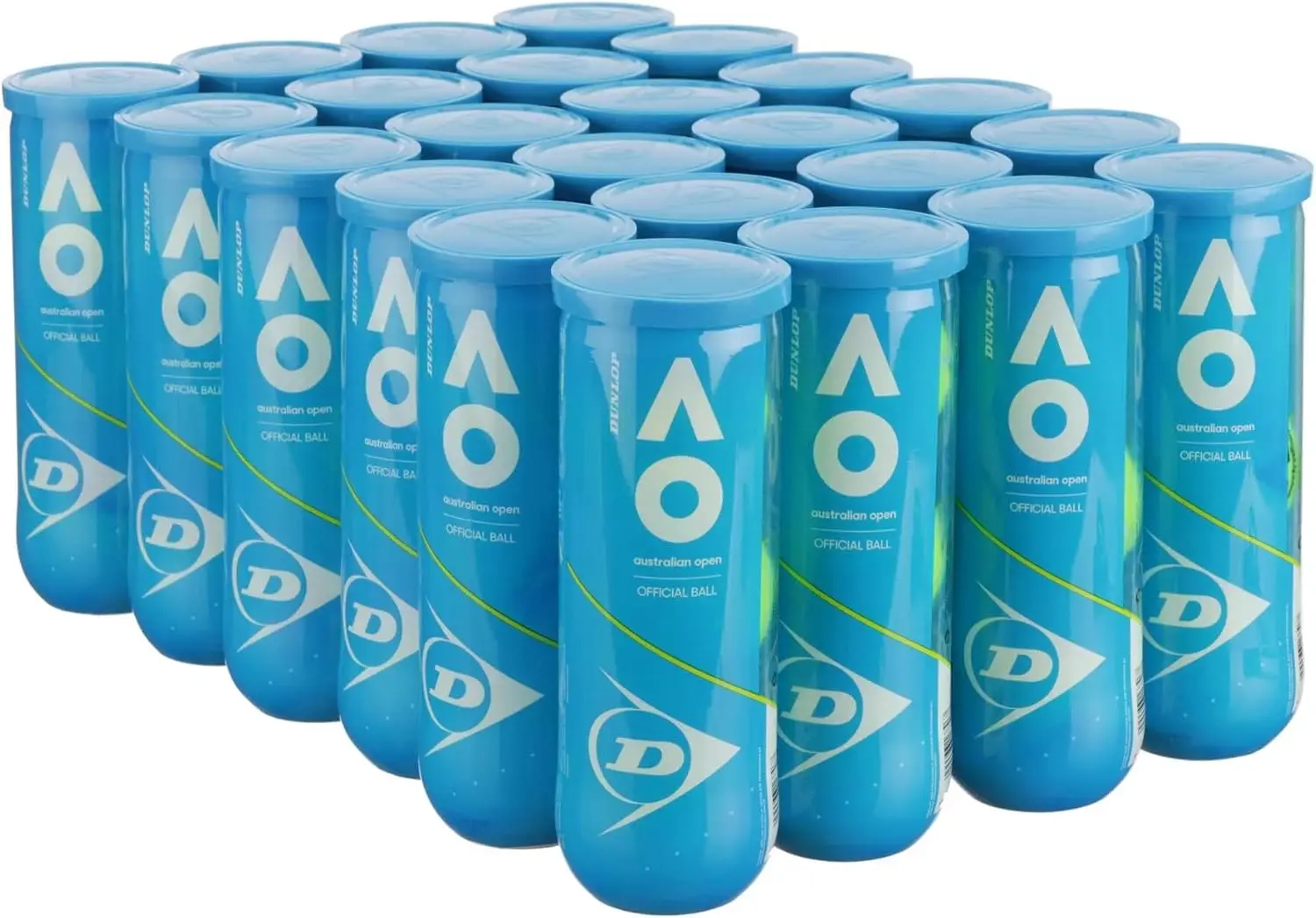 Sports Australian Open AO Extra Duty Tennis Balls - Case of 24 cans (72 Balls)