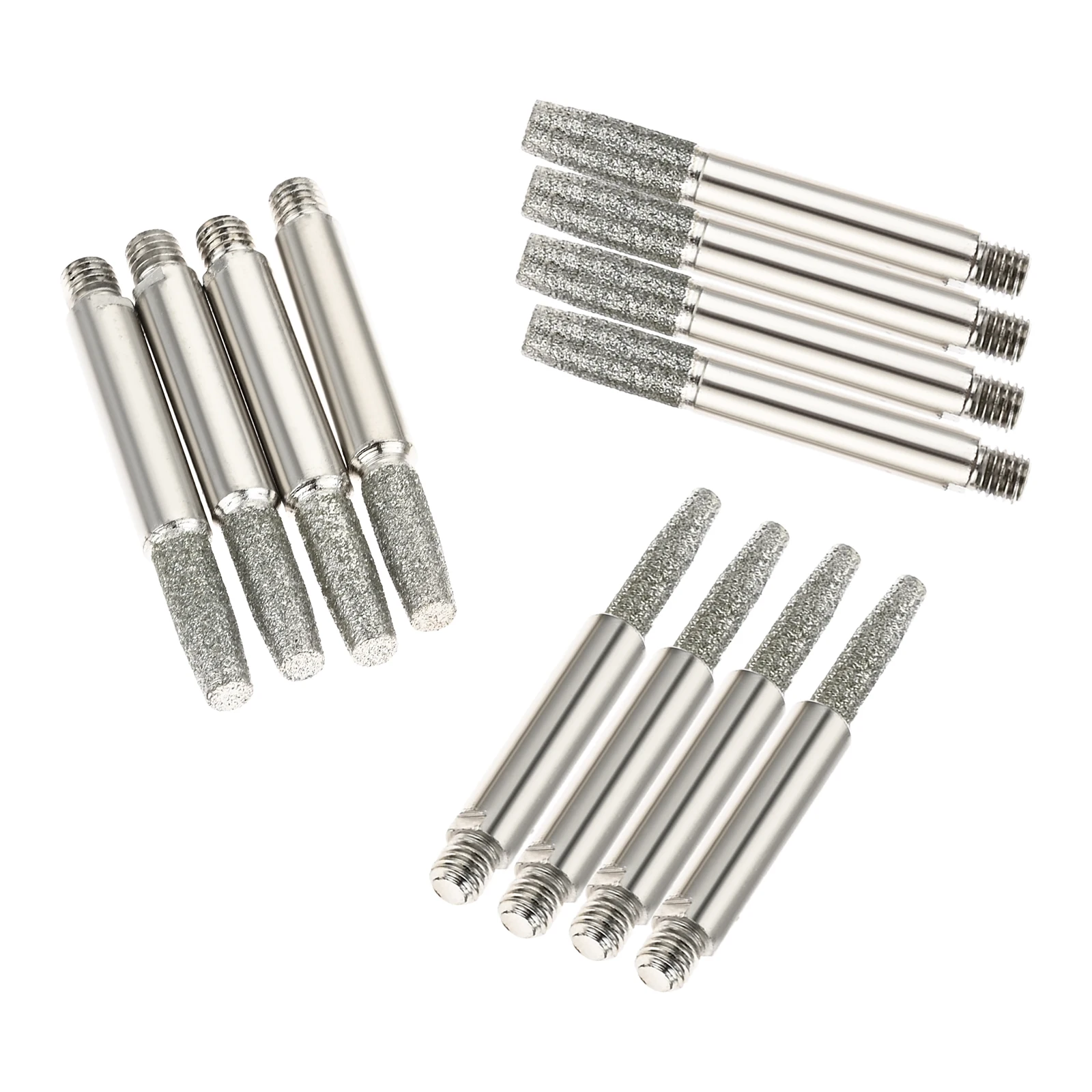 12 buah pengasah gergaji mesin batu pengasah 3 ukuran 4Mm 4.8Mm 5.5Mm pengasah gergaji mesin pemoles batu berlian kekerasan tinggi