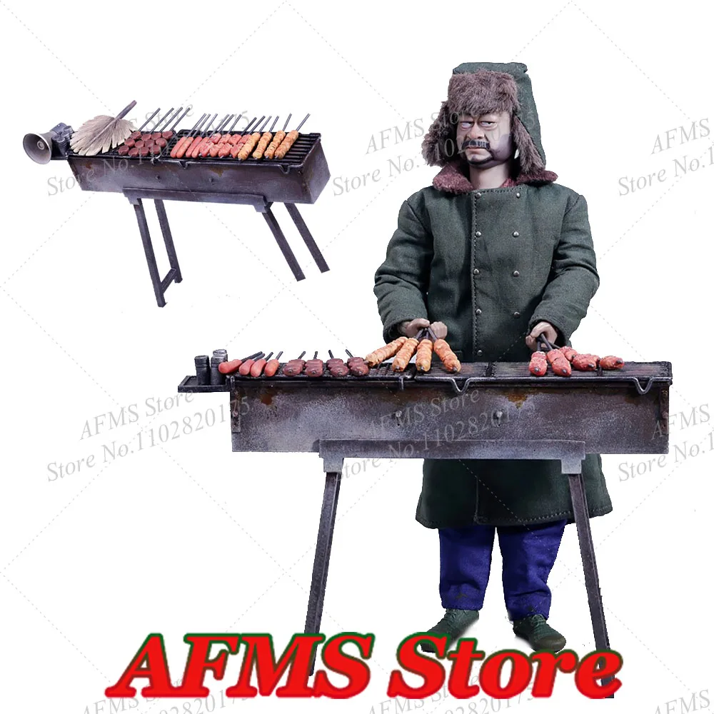 1/12 Scale Collection Figure Barbecue Grill Shelf Miniature Kitchen Beer Pretend Toys Ware Fit 6Inch Action Figure Soldier