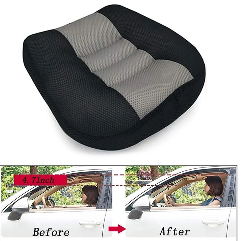 

Universal Car Heightening Seat Cushion Breathable Portable Heightening Mat Fatigue Relieve for Most Cars Driving/Office/Home
