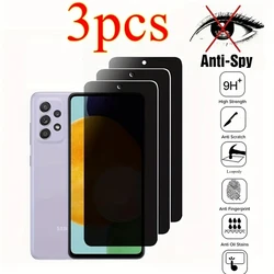 Protector de pantalla antiespía para SAMSUNG GALAXY, cubierta completa para A13, A12, A22, A21S, A33, A23, A53, S21, FE, A31, A03, A04, A32, A52, 5G, 3 unidades