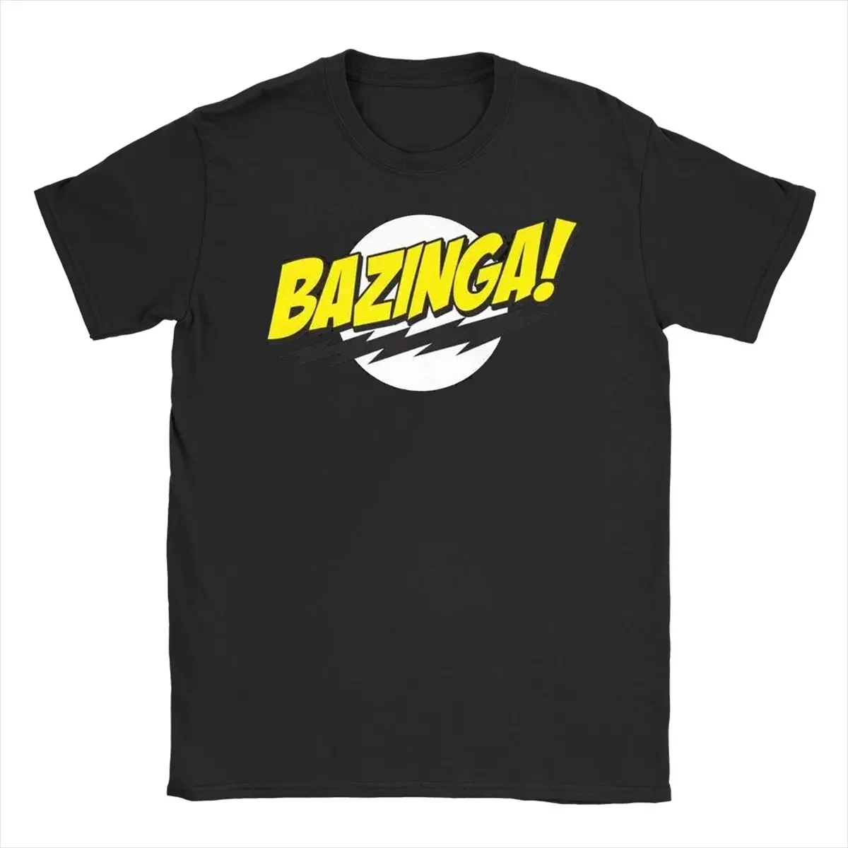 

Футболка The Big Bang Theory Bazinga, мужские однотонные хлопковые спортивные топы с короткими рукавами и круглым вырезом, мужские и женские топы, футболки большого размера