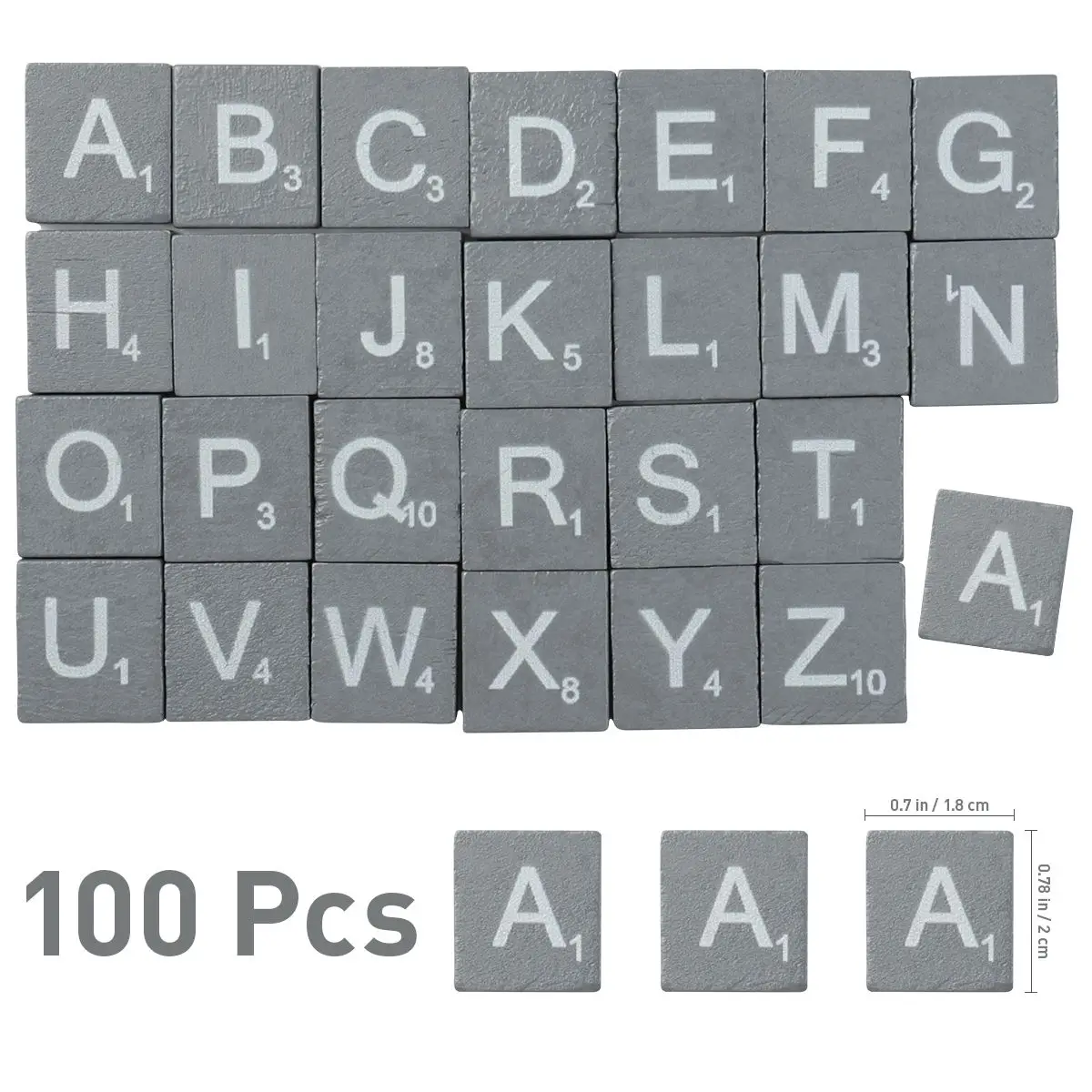 

Alphabet Puzzle Toy Unfinished Wood Blocks Wooden Craft Cubes Chips Small for Kids
