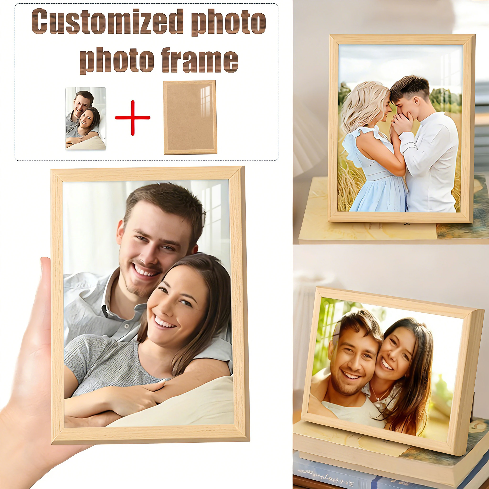 Customized canvas painting plus photo frame,high-definition printing,independent or wall-mounted,living room art decoration