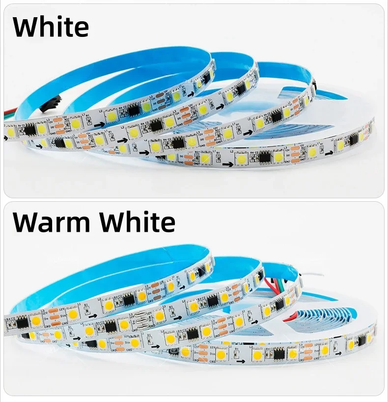 5m/roll 12V WS2811 Pixel Single Color LED Strip 5050 White Warmwhite Pixel Strip Addressable Running Water Flowing Chasing Light