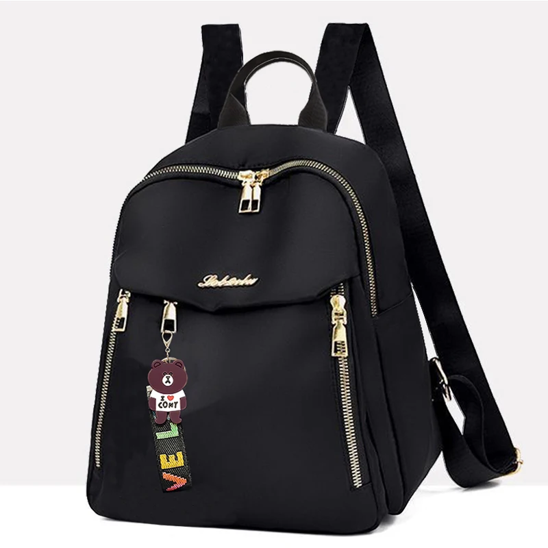 Trendy Gold-detail Backpack for Daily Commute Outings Stylish Lightweight Compact Casual Functional Fashion Bag