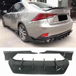 For Lexus IS IS200t IS250 IS350 IS300 F Sport Sedan 2016-2019 4 Door Rear Diffuser Lip Bumper Carbon Fiber Tow Splitter Spoiler