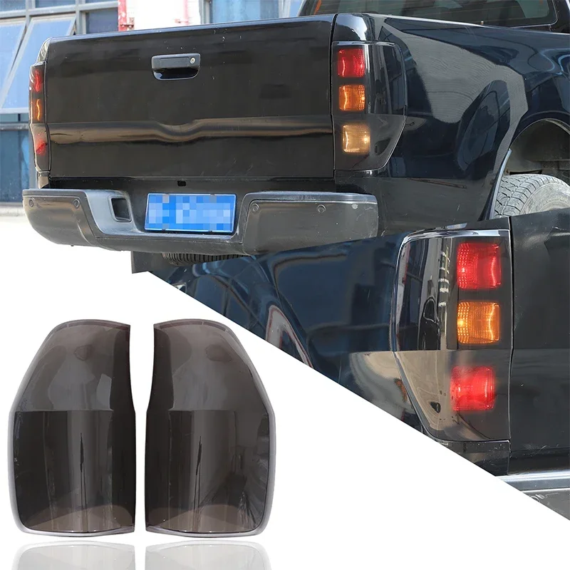For Ford Ranger 2015-2021 ABS Blackened Car Tail Light Black Shell Tail Light Trim Cover Sticker Car Accessories