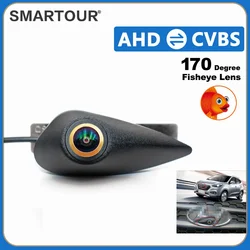 CCD AHD Vehicle Emblem Logo Front View Camera For Hyundai Elantra Verna Accent Tucson IX35 Santa Fe I20 I30 I40 H1, HD 1080P Nig