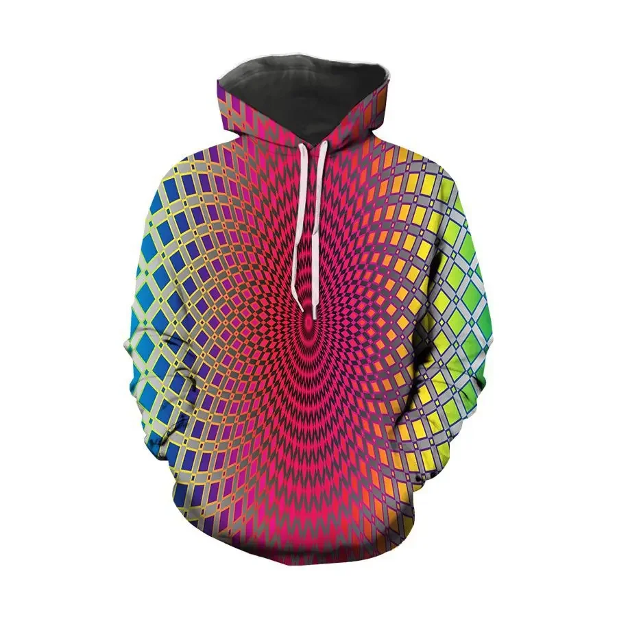 

Men's 3D Geometry Digital Print Hoodie Men's Fashion Hoodies