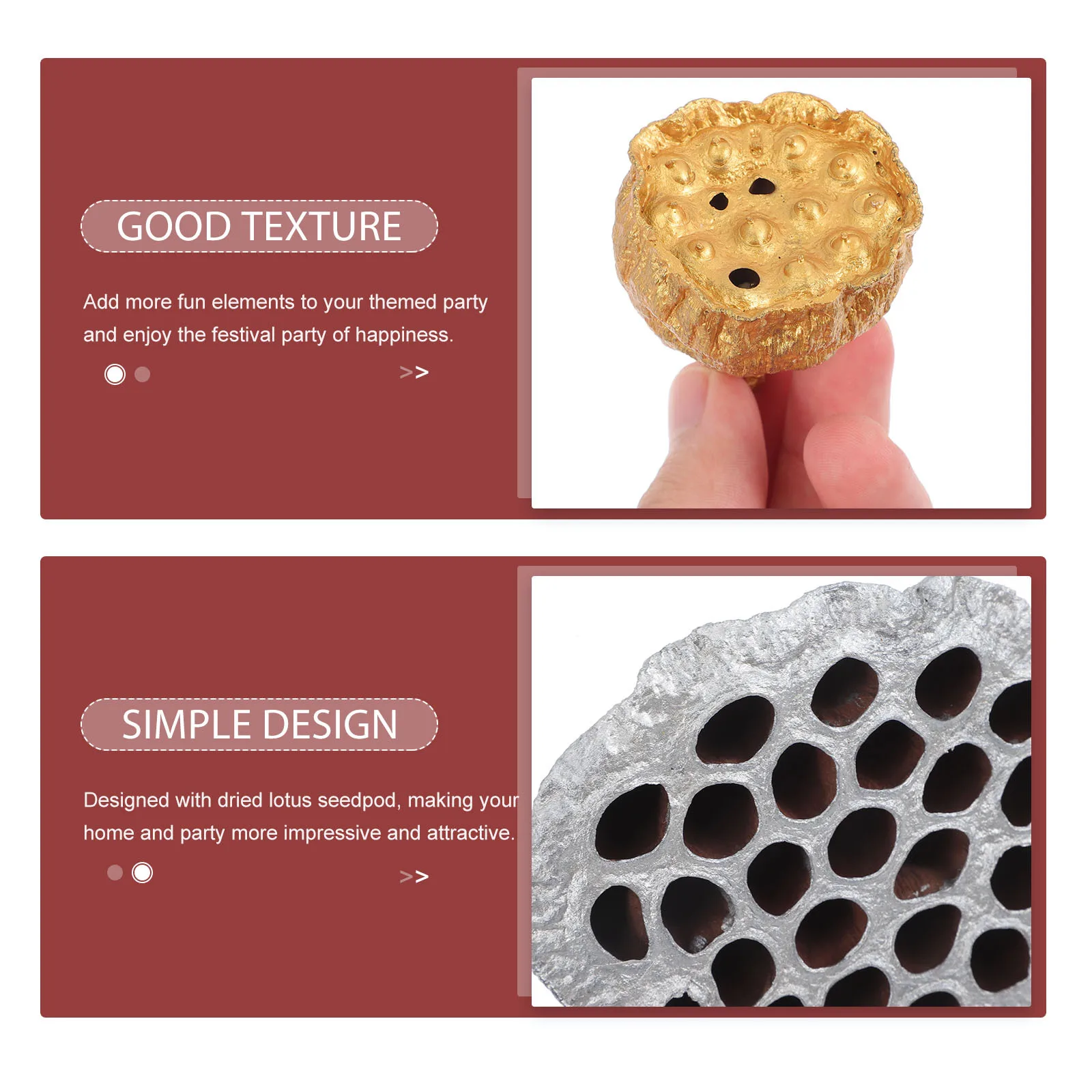 

12Pcs Dried Lotus Natural Lotus Seedpod Christmas Party Decorations Supplies Home Decor Creative Adornment