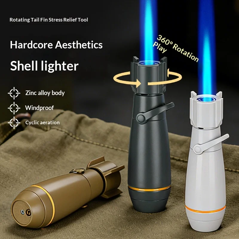 

Creative Shell Design Torch Lighter Windproof Blue Jet Flame Cigar Lighter Refillable Butane Gas Lighters Smoking Accessories