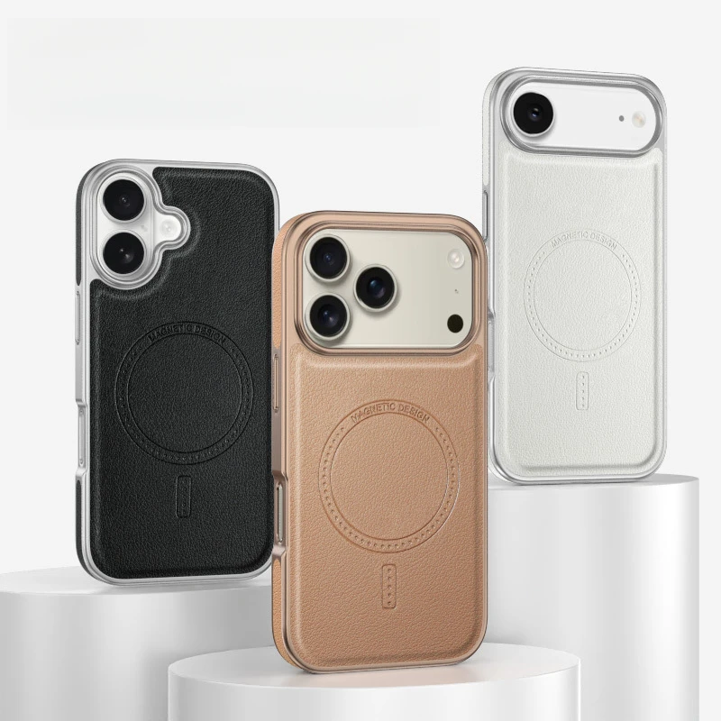

New Magnetic Phone Case for Apple17promax iPhone16 /15/14proAdvanced Magnetic Leather Protective Cover