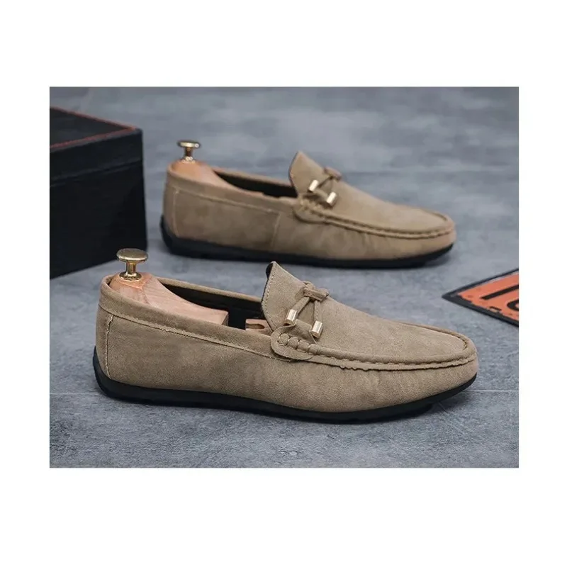 

Men's flats non-slip Driving Soft Moccasins Boat 2026 Men Loafers Breathable Shoes Men Sneakers Casual