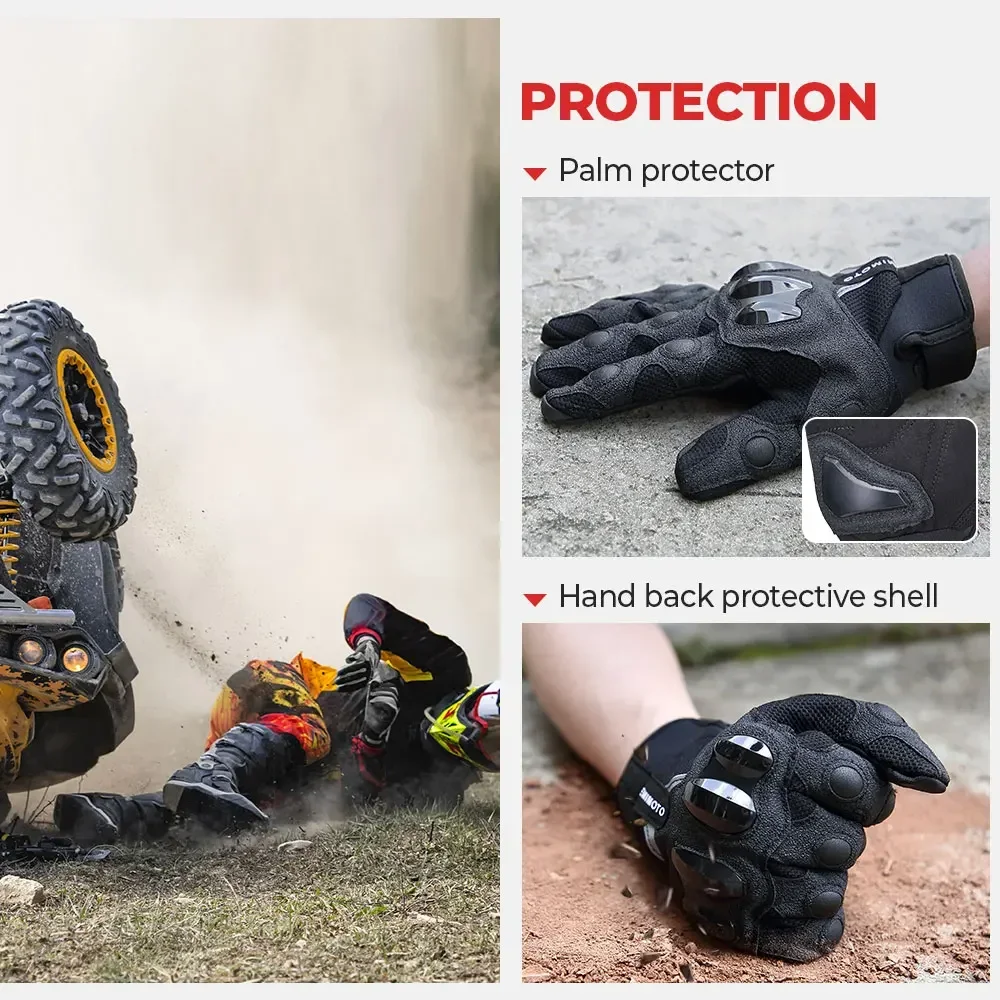 KEMiMOTO Men Motorcycle Gloves Cycling Mountain Bike Guantes Motocross Luvas Touch Screen Moto Gloves Men Spring Summer - Image 3
