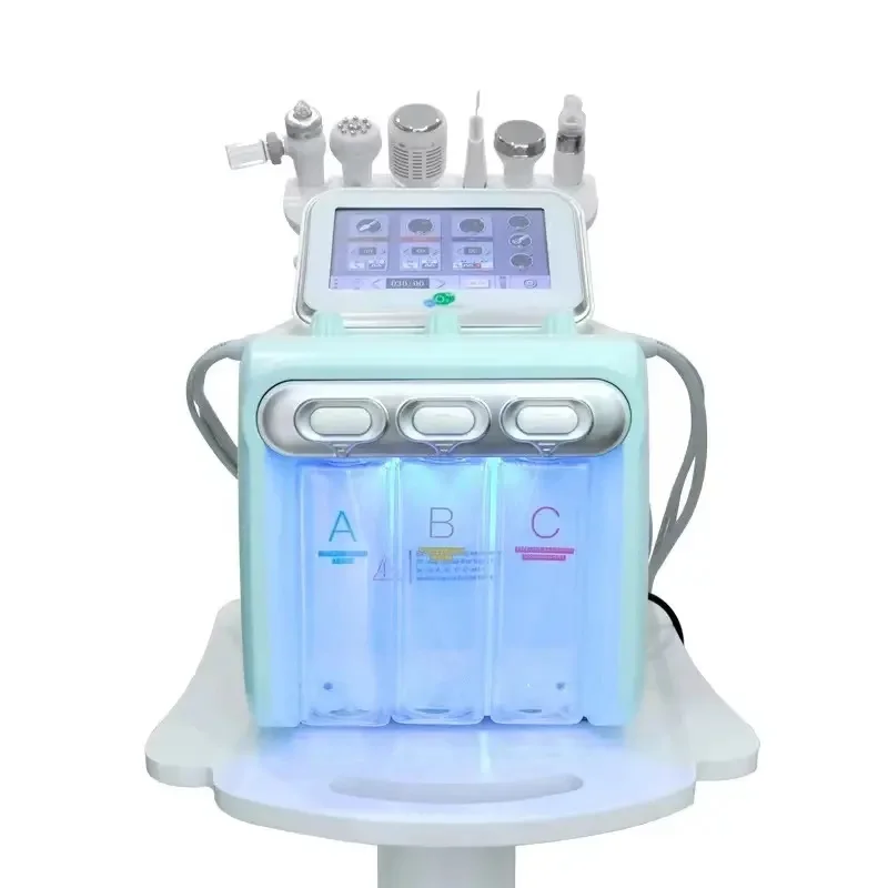 6 in1 H2-O2 Hydro Dermabrasion RF Bio-lifting Spa Facial Microdermabrasion Machine Water Cleanning Beauty Device