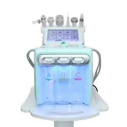 6 in1 H2-O2 Hydro Dermabrasion RF Bio-lifting Spa Facial Microdermabrasion Machine Water Cleanning Beauty Device