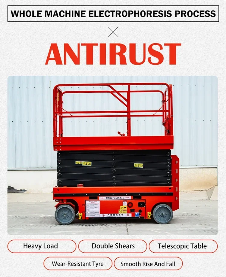 6-12M Telescopische Ladder Schaarlift Telescopische Lift Eén Man Lift Zwaar uitgevoerd verhogend werkplatform voor bouwonderhoud