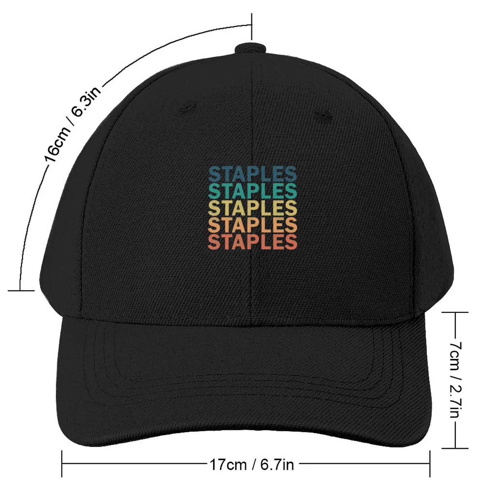 Staples Name T Shirt - Staples Vintage Retro Staples Name Gift Item Tee Baseball Cap Rugby Snapback Cap Women's Hats 2024 Men's