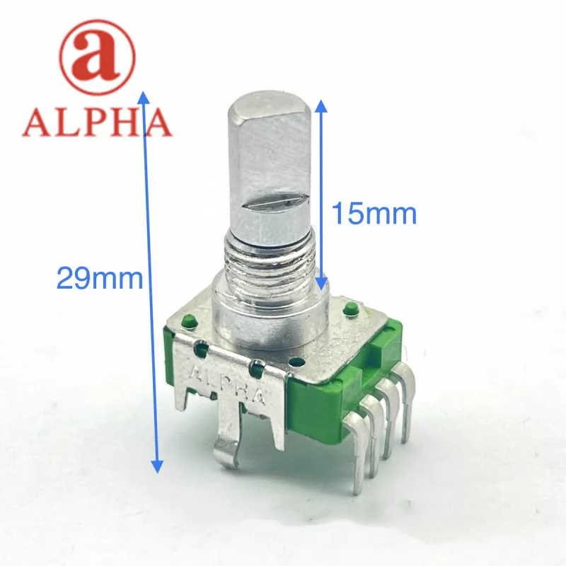 1pcs，360 degree rotary potentiometer，RV113，B20K，4Pin，The shaft length is 15mm