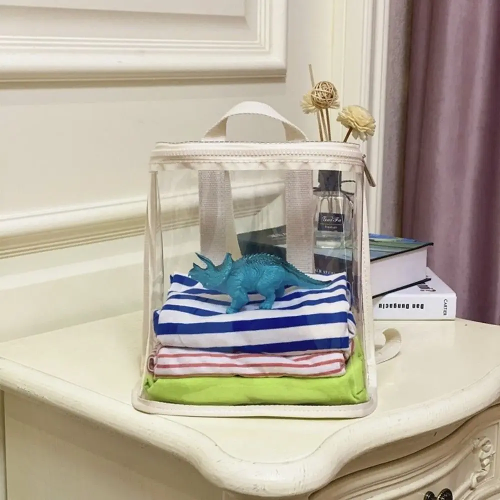 

PVC Organizer Clear Backpack Visible Large Capacity Swimming Storage Bags Ins Style Zipper Beach Waterproof Backpack