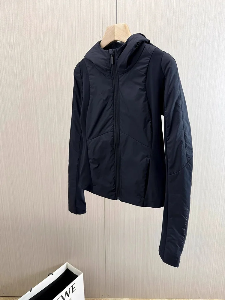 

Women's down Cotton Jaet Coat Slim Fit Spor Casual Autumn Winter New Sle Thermal Zipper Splice Decorated Cotton Padded