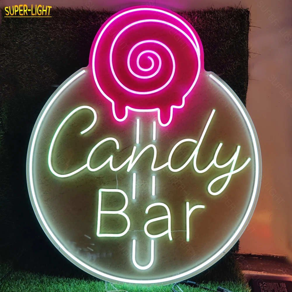 

Big Light Signs 70x58cm Candy Bar Neon Signs Store LED Neon Lights Custom Shop Signage Bar Signs Neon Lamp Bedroom Wall Decor