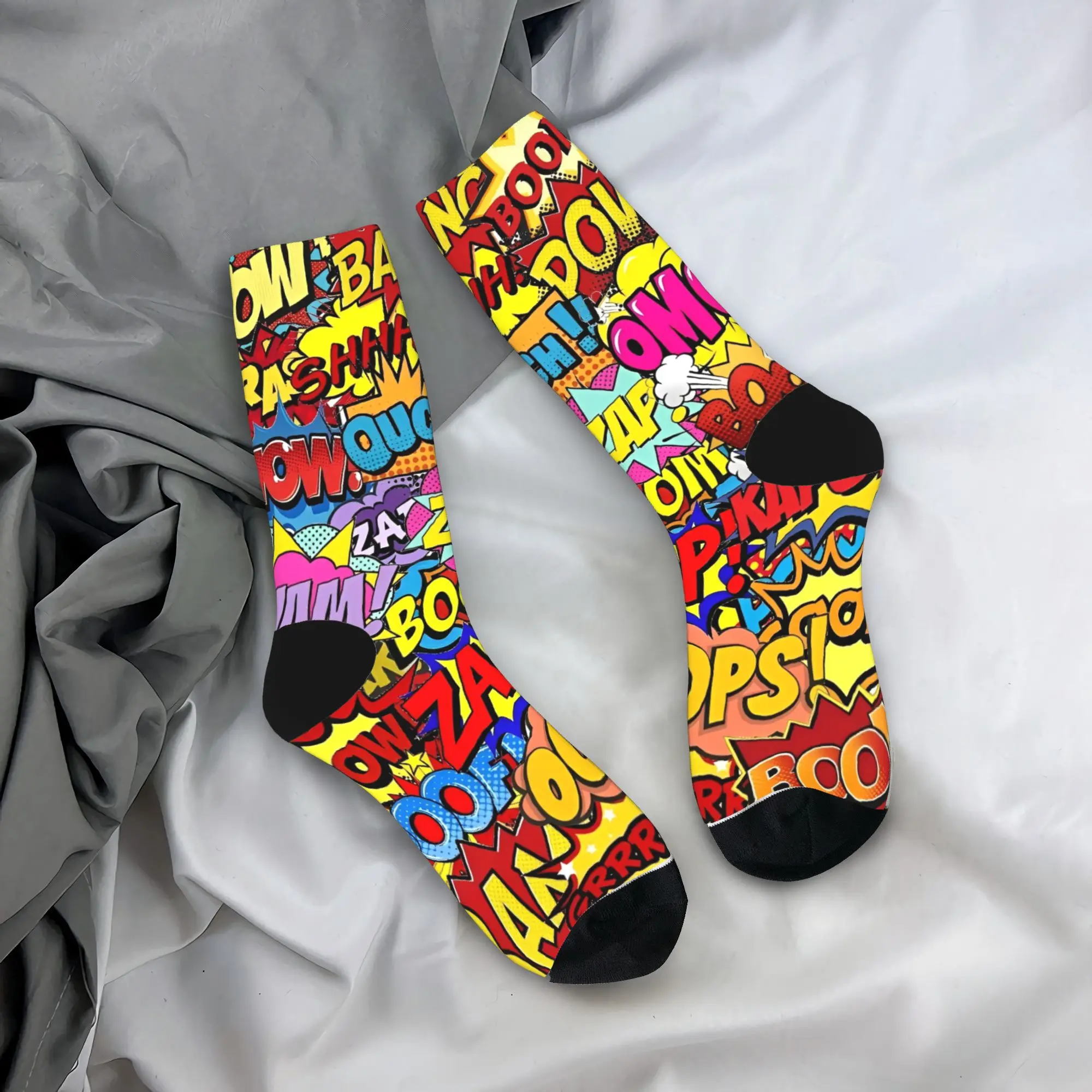 سعيد مضحك الذكور الرجال الجوارب Harajuku بانغ الفن موضة جورب البوليستر سكيت النساء الجوارب الربيع الصيف الخريف الشتاء
