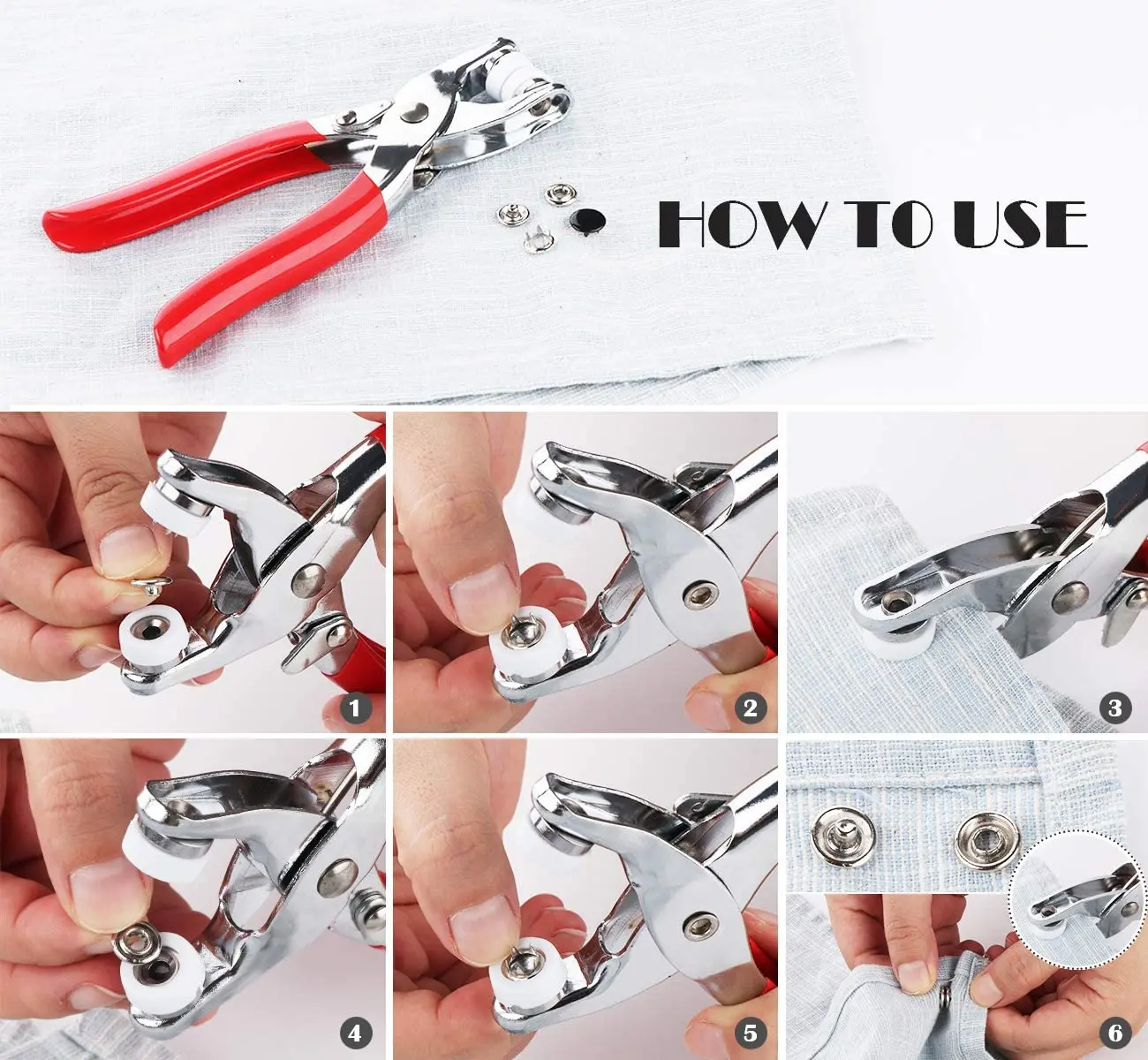 200/100pcs Metal Sewing Buttons Set Hollow/Solid Prong Press Studs Snap Fasteners for Installing Clothes Snaps DIY Family Tailor