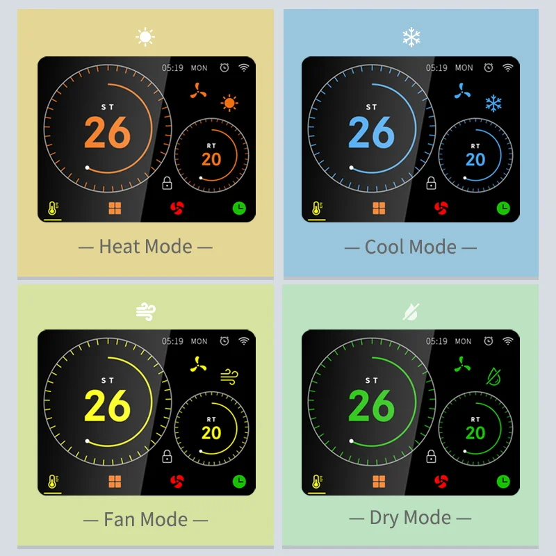 For Mitsubishi Electric Fujitsu(Ogeneral) Tuya Wifi VRF Air Conditioner Smart Thermostat For Google Home Alexa DuerOS