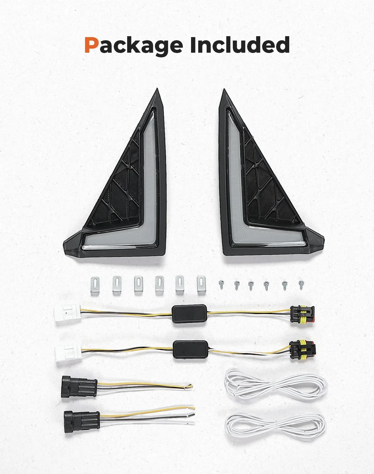 EMIMOTO UTV بدوره أضواء فانغ الإشارة متوافقة مع ولفيرين X2 X4 850 1000 2018-2024 LED شواء لهجة ضوء أضواء الطيار الأمامي