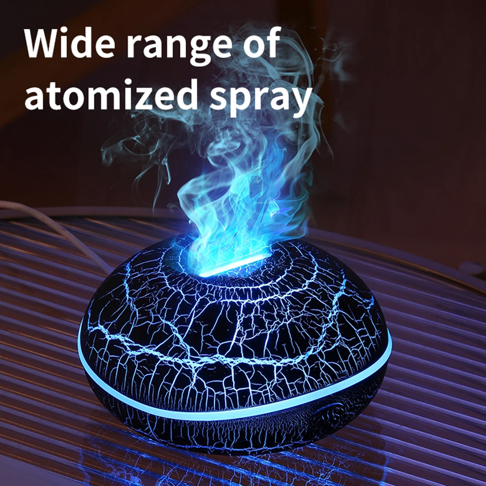USB Flame Humidifier Essential Oil Diffiduser Realistic Fire Mist Aroma Diffuser LED Night Lamp Air Humidifier for Office image 2
