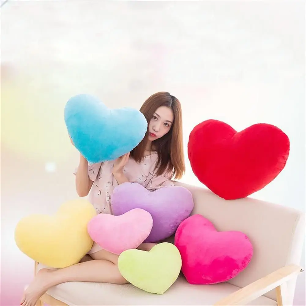 Heart Plush Toys Soft Pillow Kawaii Toy Lovely Gift for Birthday Home Decorative Valentines Day Decorative Soft Stuffed Pillow