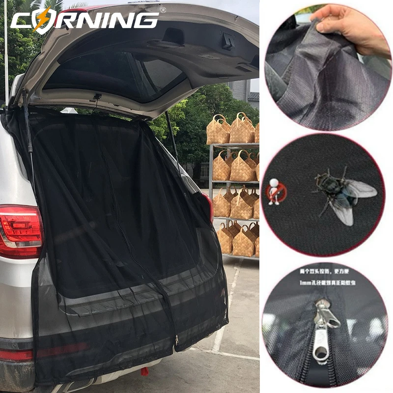 

Магнитная солнцезащитная шторка для багажника автомобиля, пыле- и насекомозащитная сетка, противомоскитная сетка на дверь для вентиляции, автомобильные аксессуары