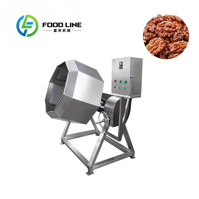 Customized Continuous Nuts Frying Machine Automatic Discharging Peanuts Beans Deep Fryer Commercial Food Processing Equipment