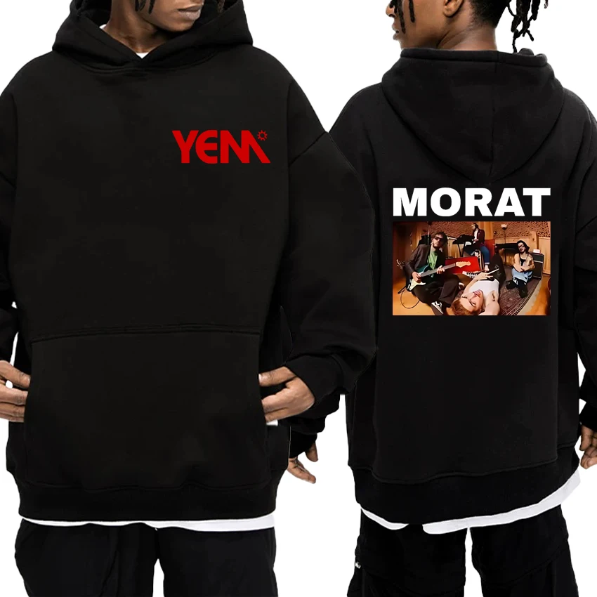

Hot Rock Band Morat Asuntos Pendientes 2025 Tour Double Sided printed Hoodie Unisex vintage pullover Men women Fleece Sweatshirt