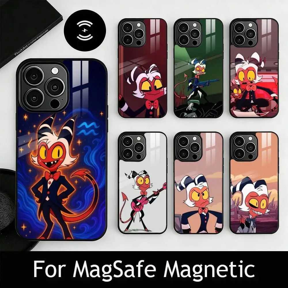 

H-Helluva B-Boss M-Moxxie Phone Case For iPhone17,16,15,14,13,12,11 Plus,Pro Magnetic For Magsafe Wireless Charging
