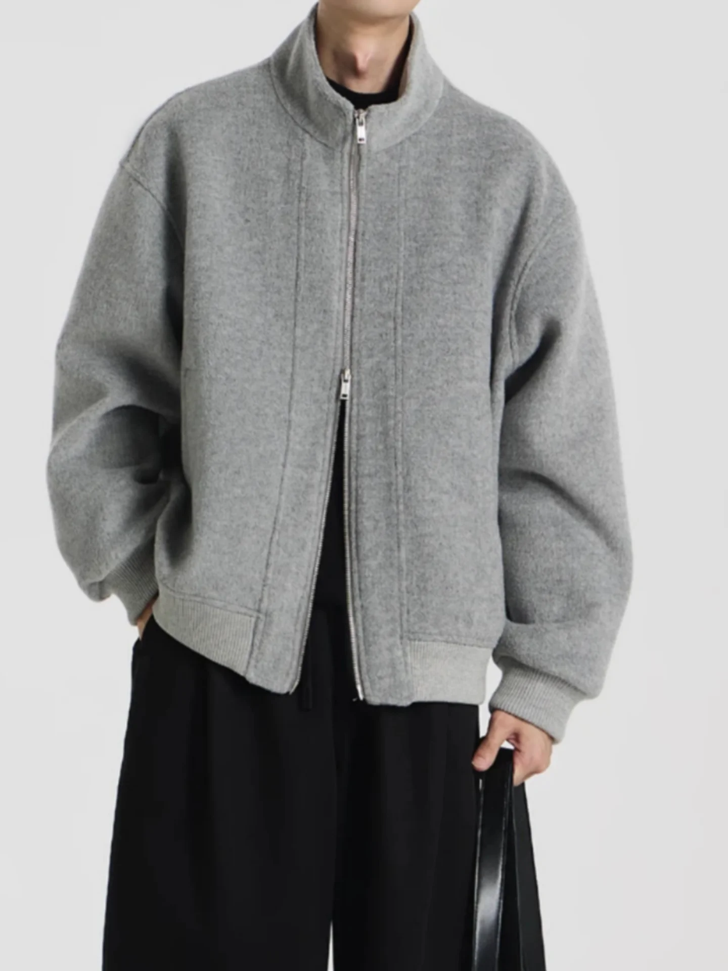 

Свободный крой с воротником-стойкой, американский тренд, зимняя новая мужская повседневная модная простая высококачественная верхняя одежда