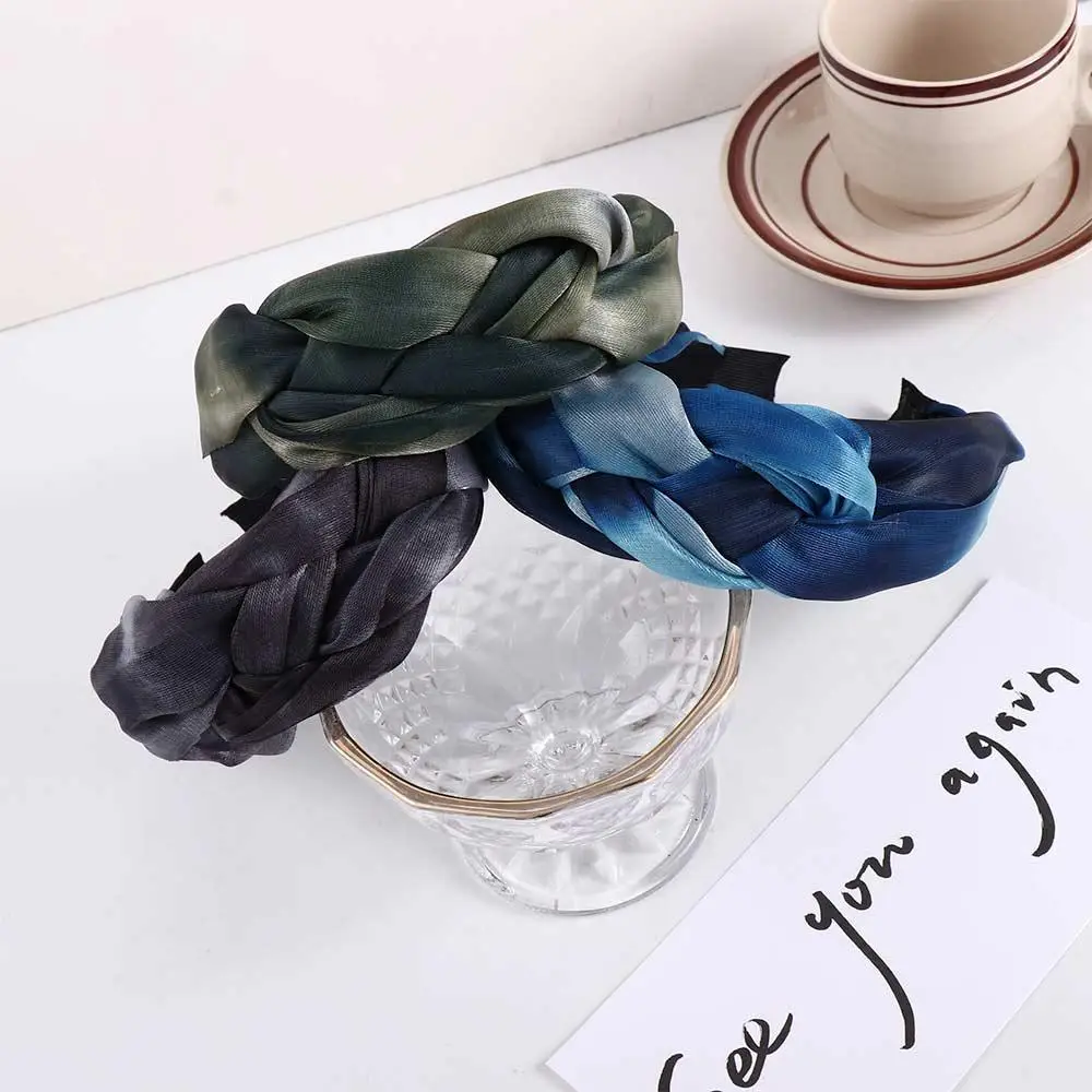 

Wash Face Makeup Headwear Headdress Mesh Female Twisted Braid Hair Hoop Hair Accessories Women Headband Korean Style Headband