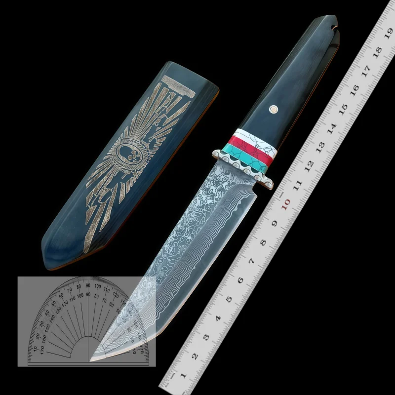 سكين تزوير عالي الصلابة VG 10 Maersk صغير مستقيم للاستخدام الخارجي حاد للتخييم سكين فواكه للدفاع عن النفس