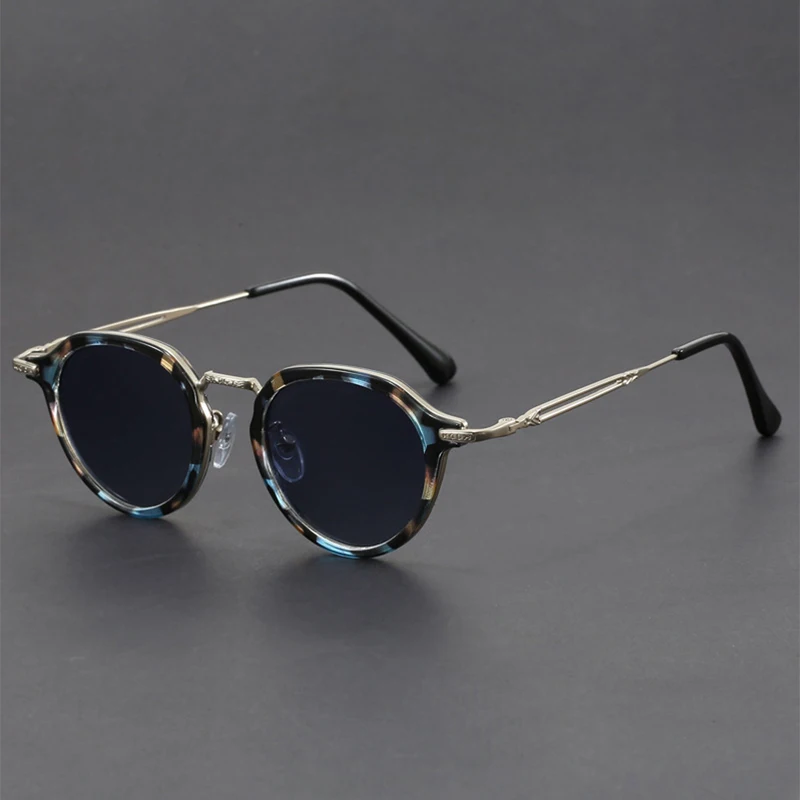 

Винтаж Round Sunglasses Men New Fashion Multi-color Outdoor Shades for Driving Trendy Vintage Brand Design Sun Glasses Очки