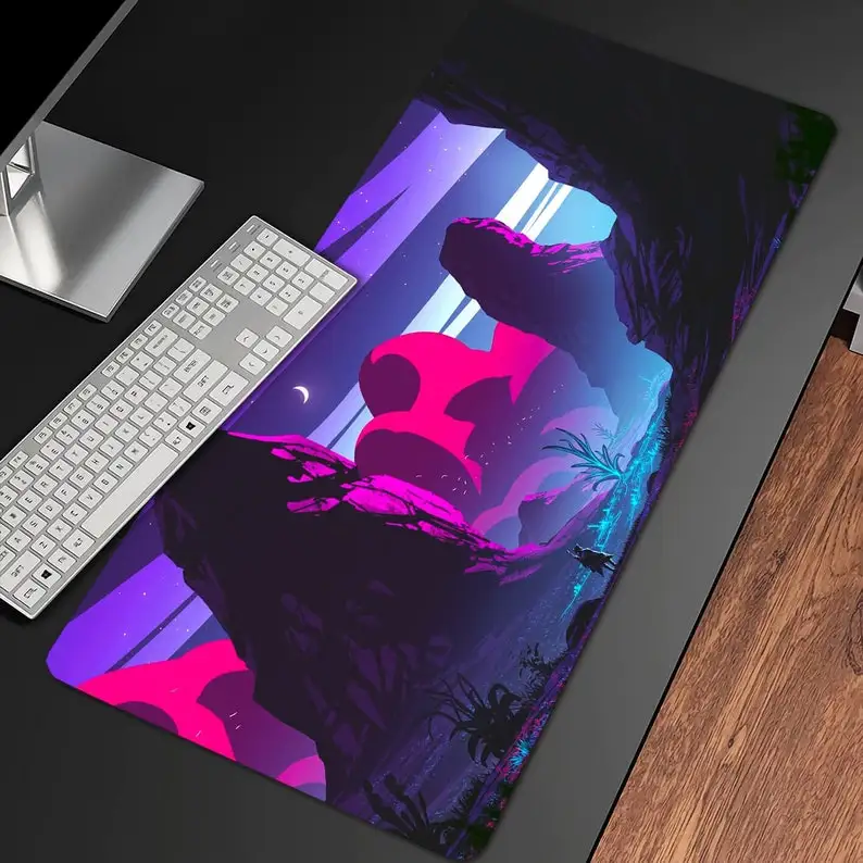 

Landscape City Gaming Desk Mat, XXL Neon Gaming Mouse Pad, Japanese City Office Decoration, Perfect Gift for Friends