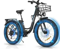Ridstar MN26 Electric Bike Strong Motor 48 v20ah Mountain Battery Aldult Electric Bike 26*4.0-W Thick Snow Tire E-Bike