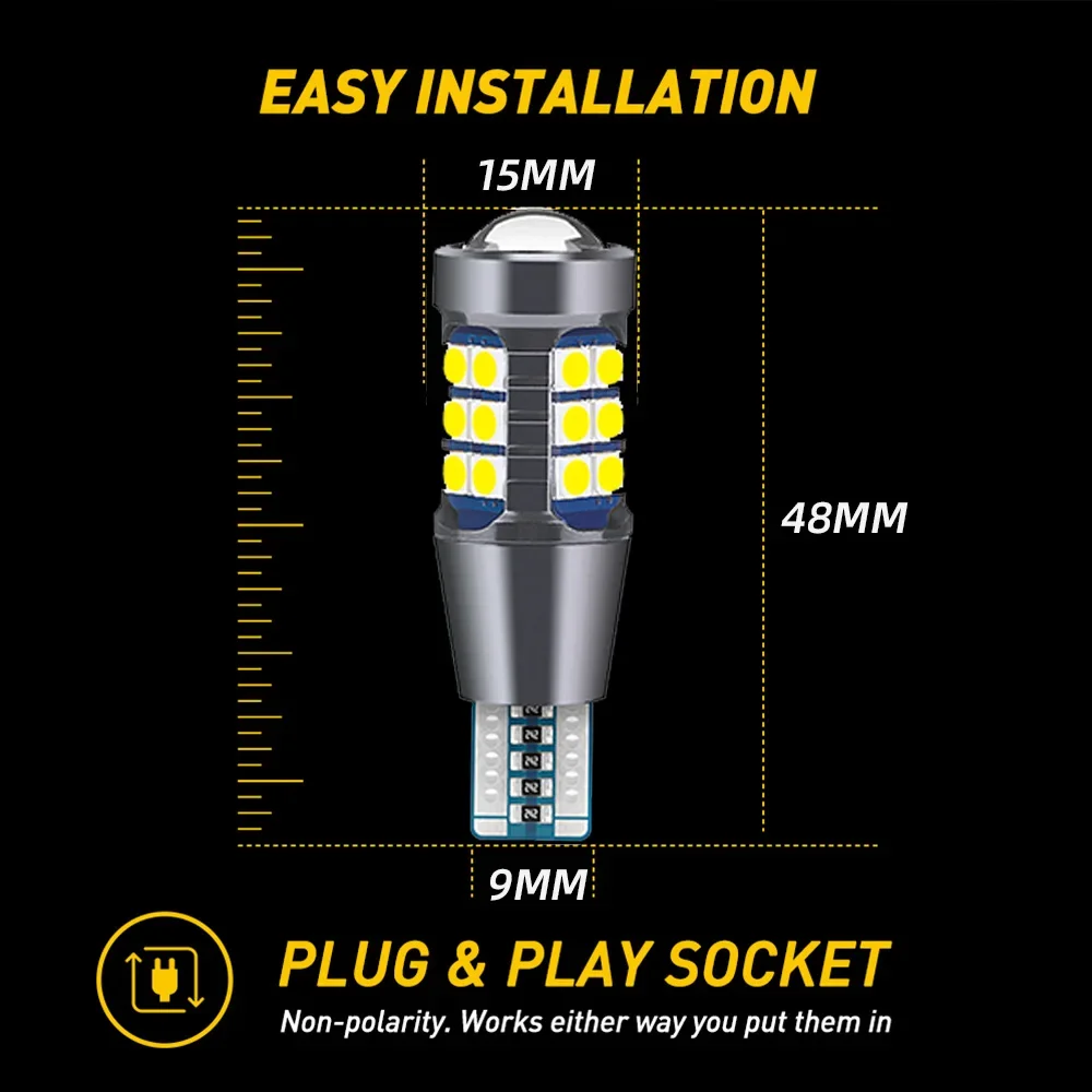 Luz reversa LED para Volkswagen Tiguan, lâmpada de backup, acessórios, 2009, 2010, 2011, 2012, 2013, 2014, 2015, 2016, 2pcs