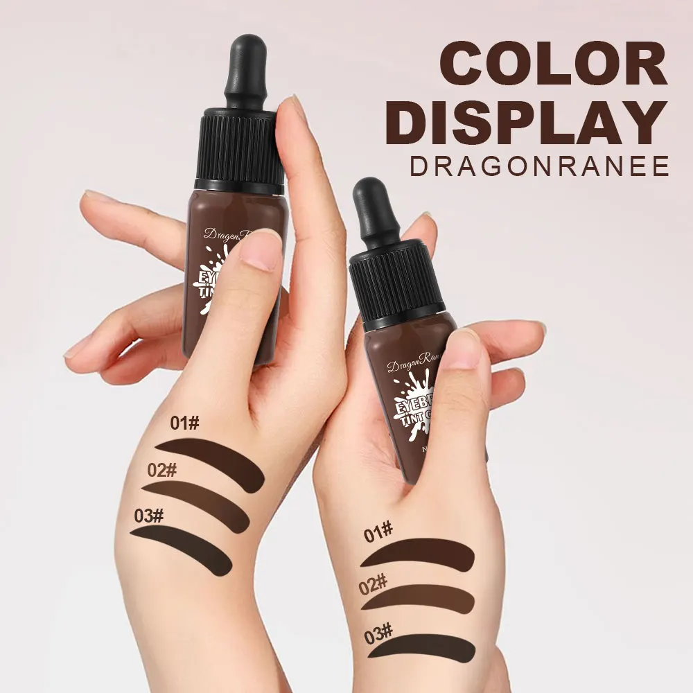 Dragon Ranee 3 colori impermeabile strappo gel per sopracciglia pasta colorante per sopracciglia colorfast tinta per sopracciglia pittura per sopracciglia liquida
