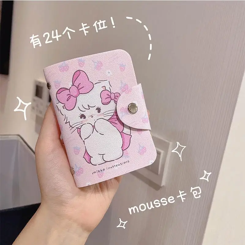 New Kawaii Mikko Card Bag Compact High-Capacity Multi Slot Card Pack Cartoon Cute Ins Birthday Gifts Girlfriend Gifts For Girls