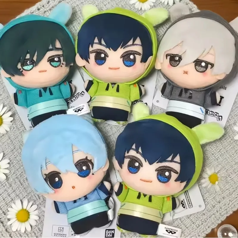 Bandai Original 10cm Blue Lock Bunny Vol.1 & Vol.2 Isagi Yoichi Nanase Cute Doll Keychain Pendant Fluffy Maumet Collectible Toy